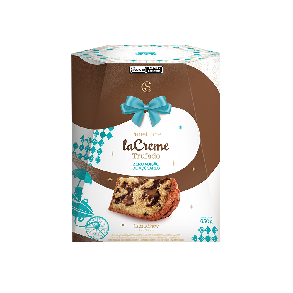 Panetone laCreme Zero Adi&ccedil;&atilde;o de A&ccedil;&uacute;car 650g, , large. image number 0