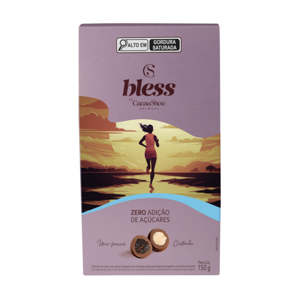 Drageado Bless Zero Adi&ccedil;&atilde;o de A&ccedil;&uacute;car ao Leite 150g