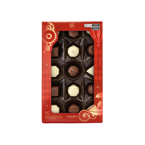 Caixa de Bombons Mini Show laCreme de Natal 108g&nbsp;