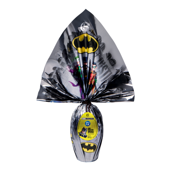Ovo de P&aacute;scoa ao Leite Gogos Batman 80g