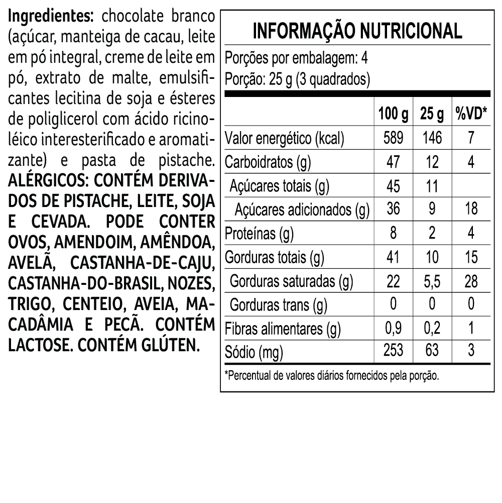 Tablete laCreme de Chocolate Branco com Pistache 100g, , large. image number 1
