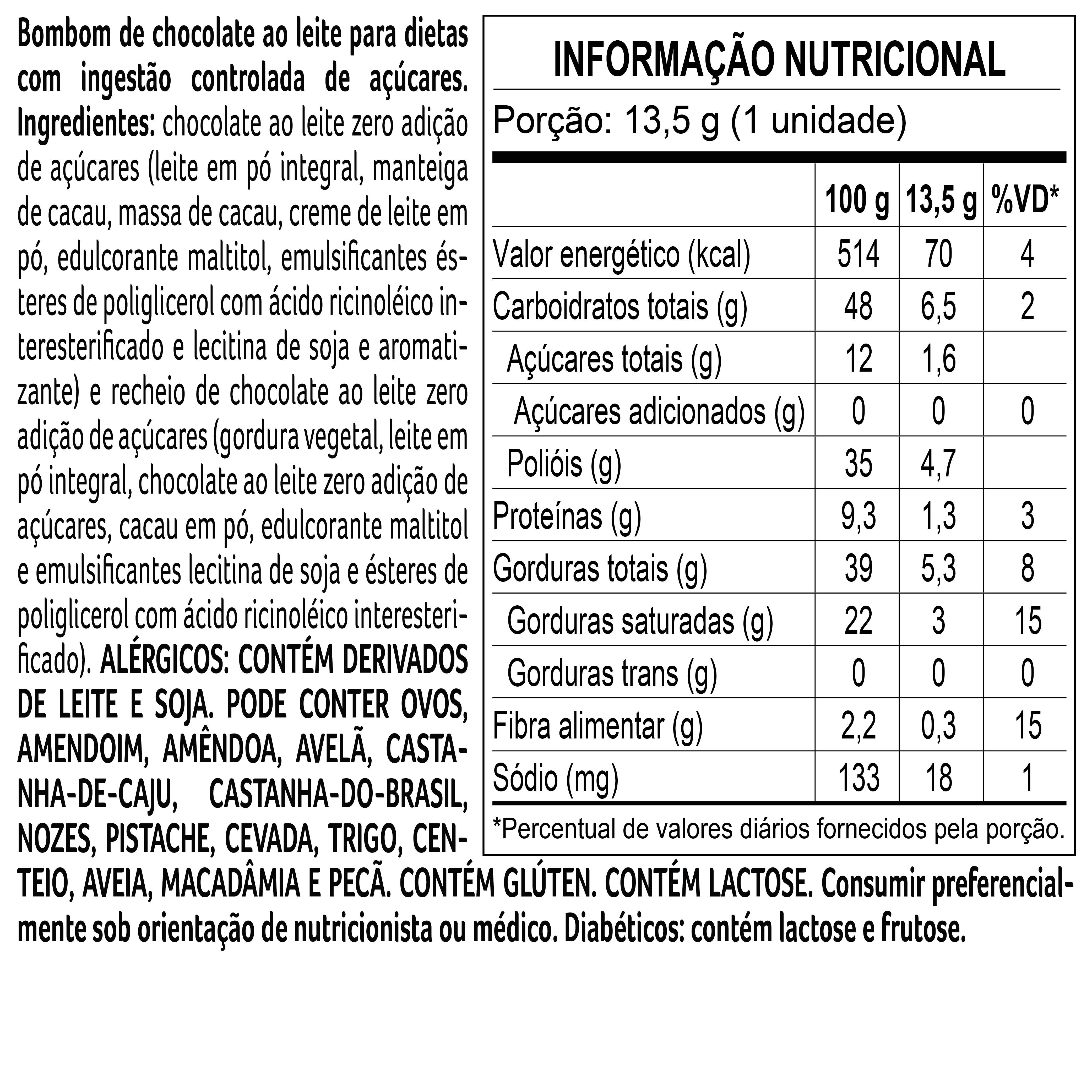 Ovo de P&aacute;scoa laCreme ao Leite Zero Adi&ccedil;&atilde;o de A&ccedil;&uacute;car 180g, , large. image number 2