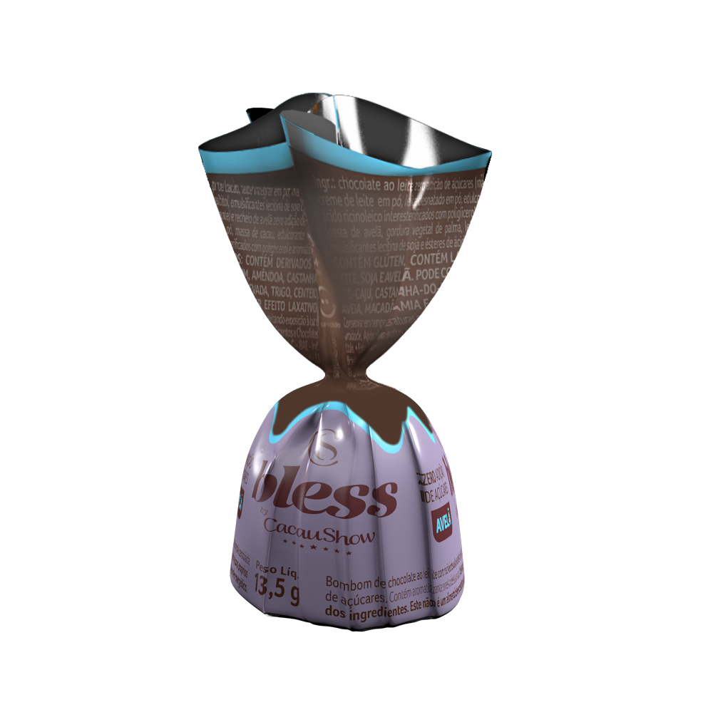Bombom Bless Zero Adi&ccedil;&atilde;o de A&ccedil;&uacute;car ao Leite 13,5g, , large. image number 0