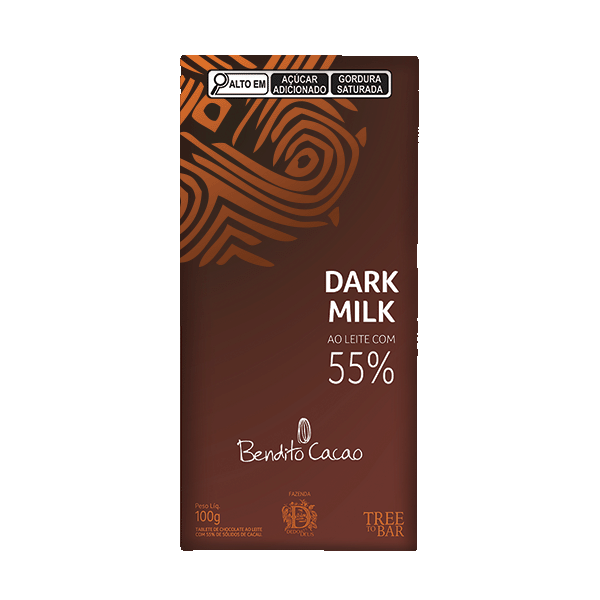 Tablete Dark Milk de Chocolate 55% Cacau 100g