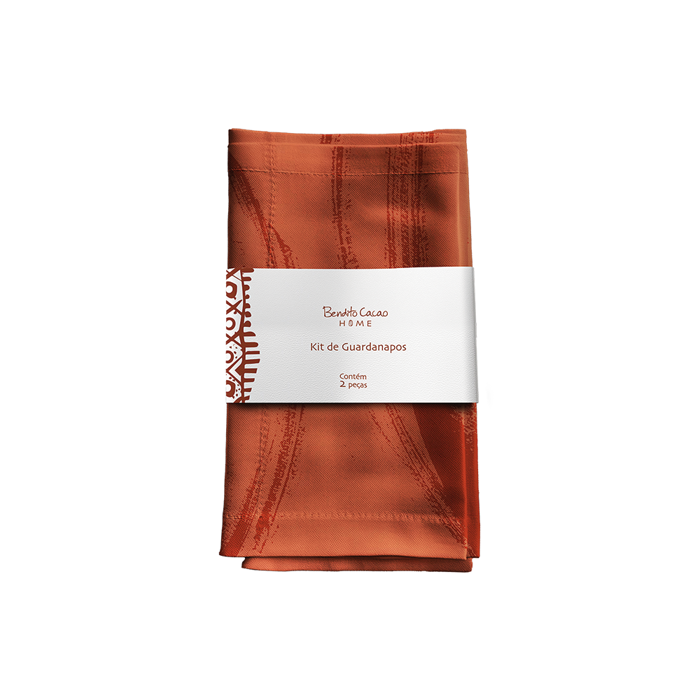 Kit 2 Guardanapos Terracota Bendito Cacao, , large. image number 0