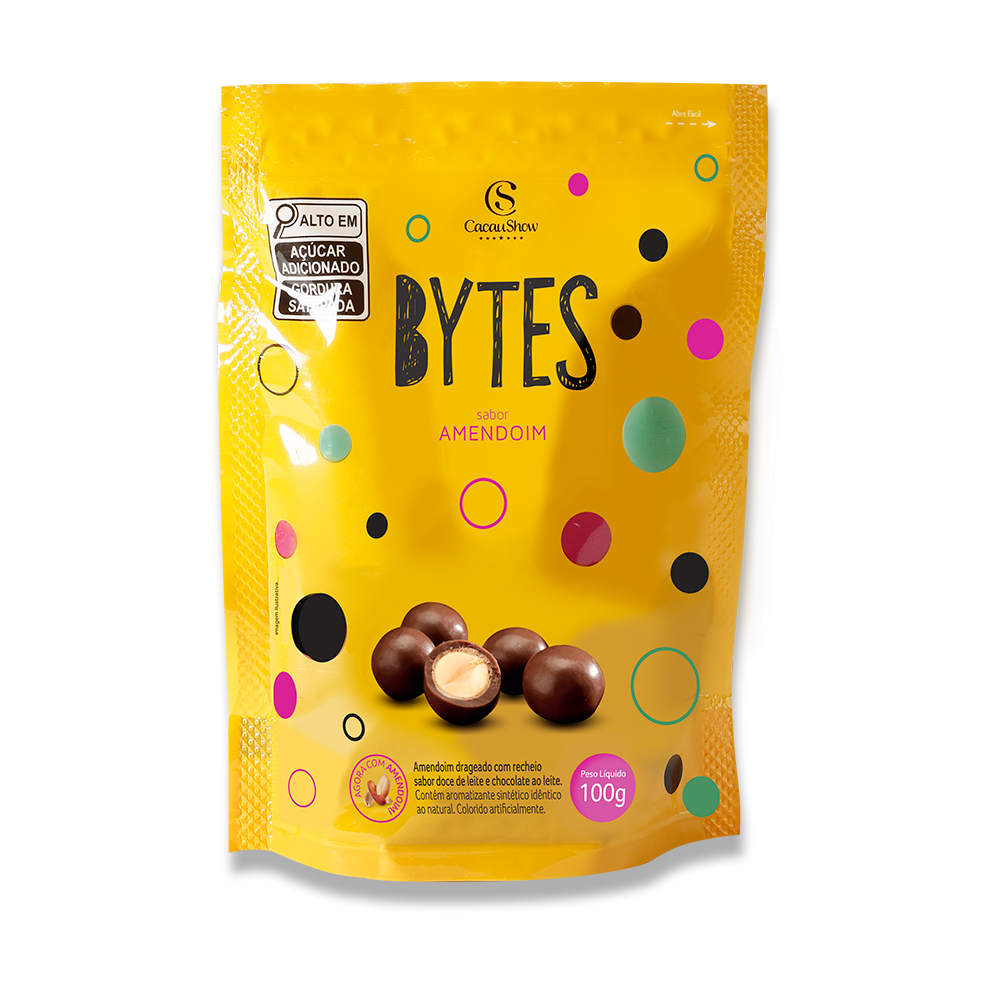 Drageado Bytes de Amendoim 100g, , large. image number 0