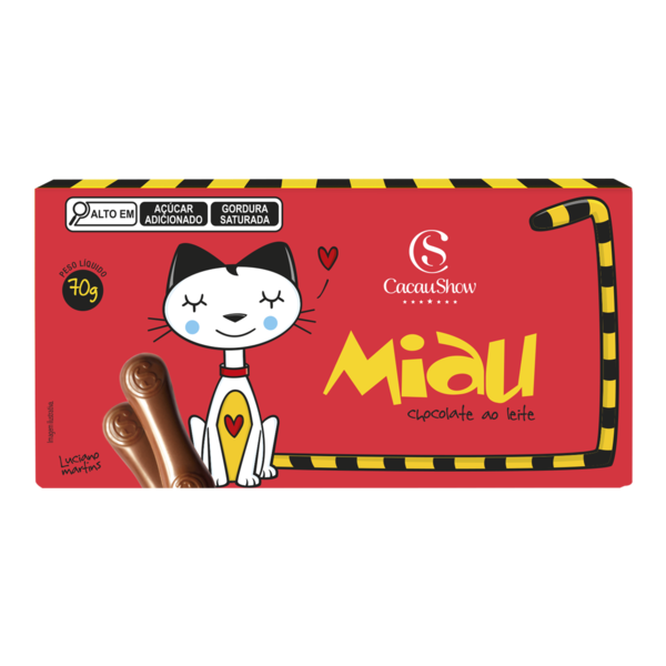 Tablete Miau de Chocolate ao Leite 70g