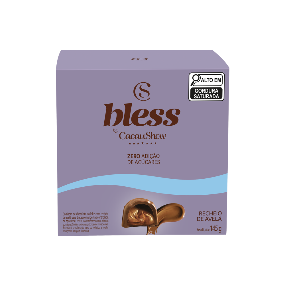 Cubo Bless Zero Adi&ccedil;&atilde;o de A&ccedil;&uacute;car Avel&atilde; 145g, , large. image number 0