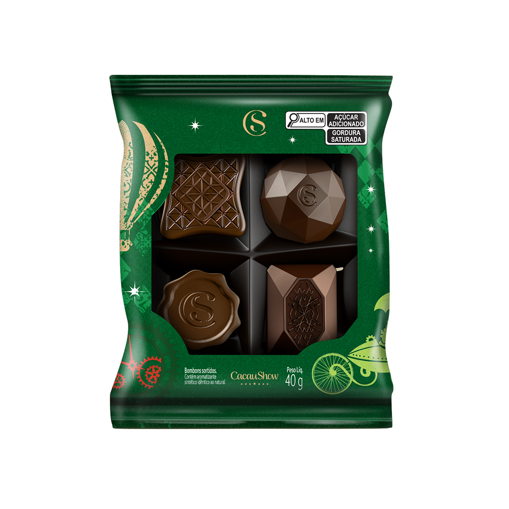 Bombons Cacau Magia Sortidos de Natal 40g, , large. image number 0