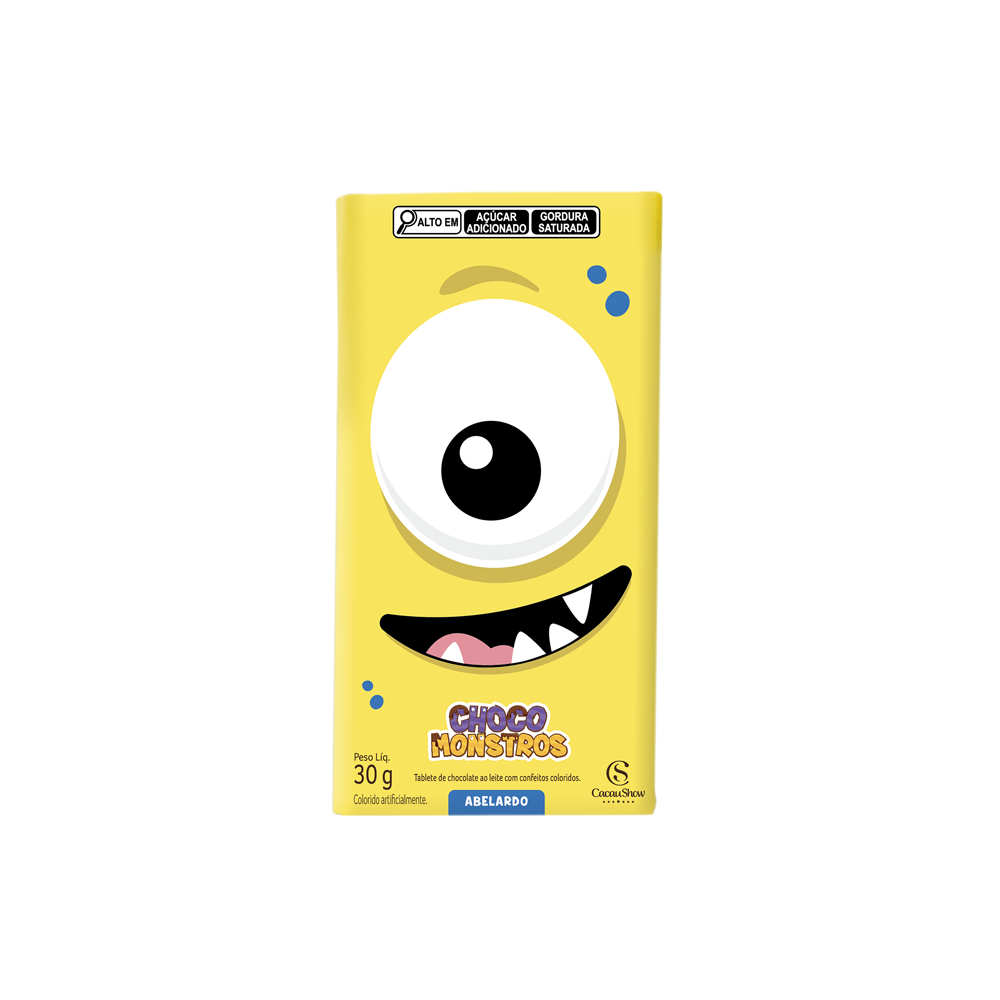 Tablete de Chocolate ao Leite Chocomonstros 30g, , large. image number 0