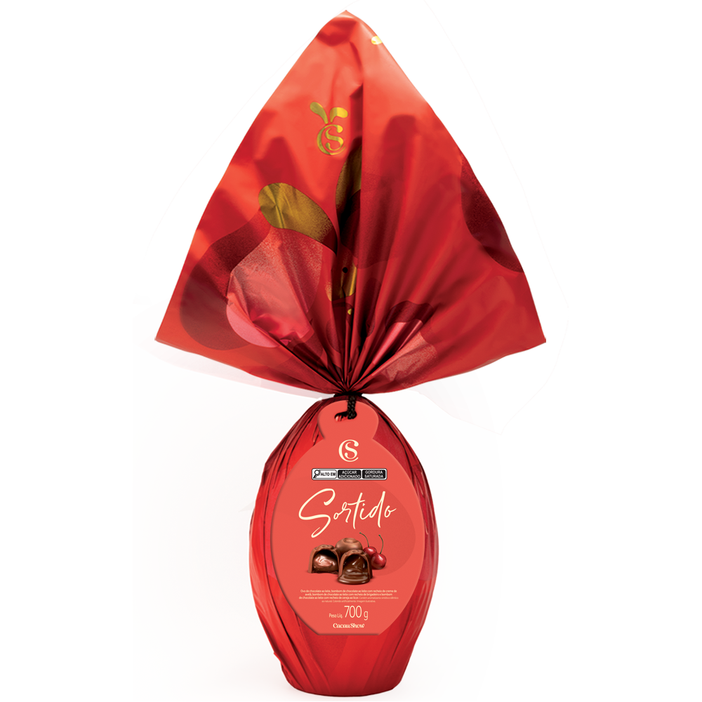 Ovo de P&aacute;scoa Cl&aacute;ssicos ao Leite com Bombons 700g, , large. image number 0