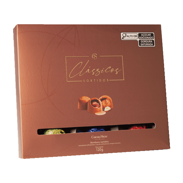 Caixa de Bombons Cl&aacute;ssicos Sortidos 120g