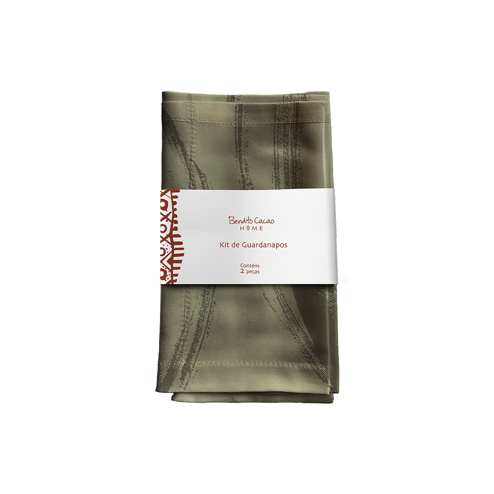 Kit 2 Guardanapos Verde Bendito Cacao, , large. image number 0