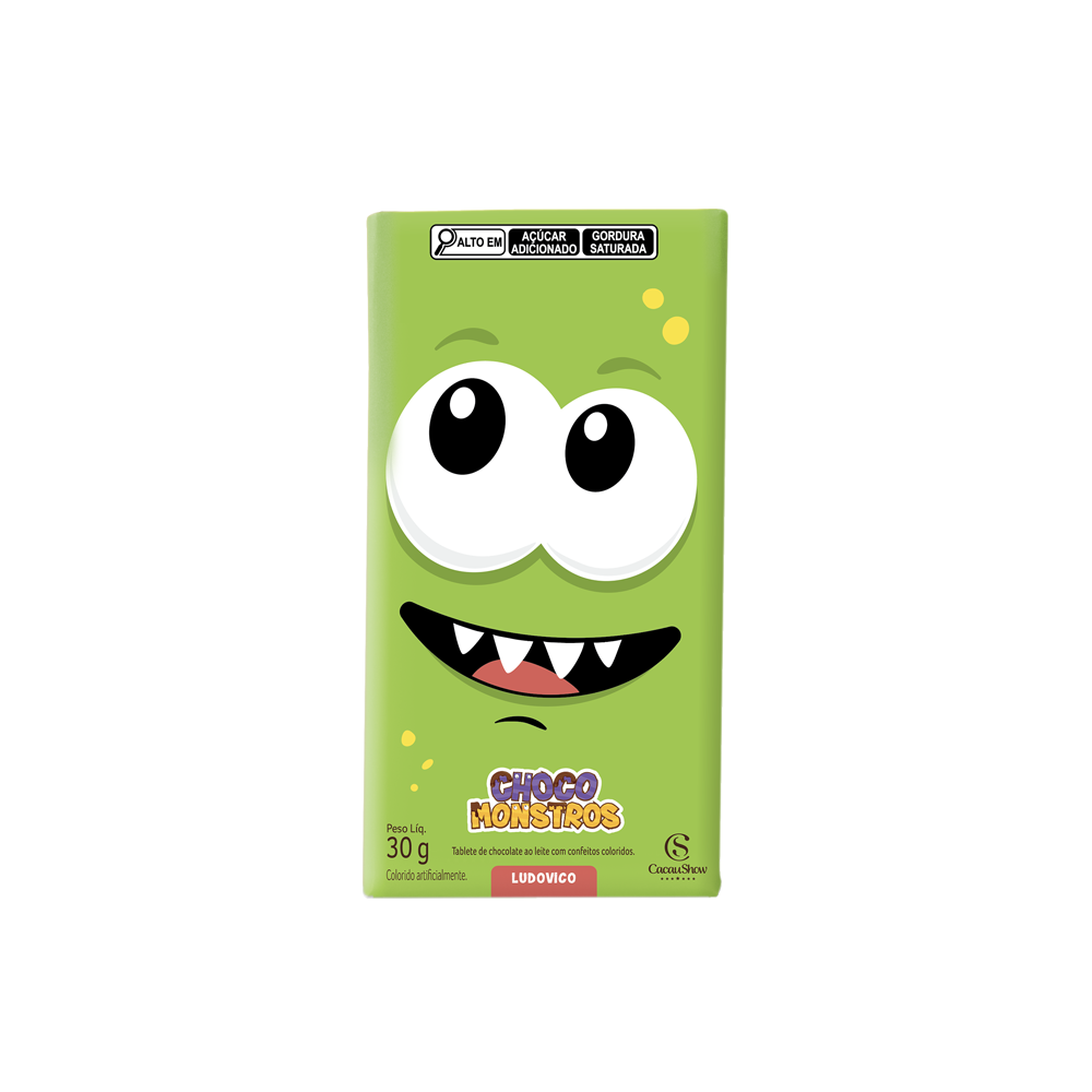 Tablete de Chocolate ao Leite Chocomonstros 30g, , large. image number 1
