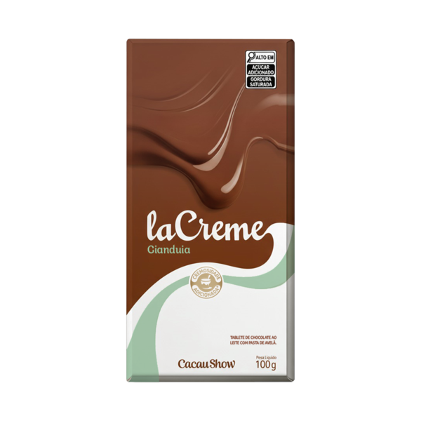 Tablete laCreme de Chocolate ao Leite e Avel&atilde; 100g