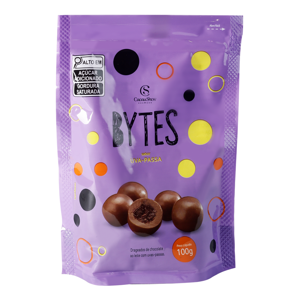 Drageado Bytes de Uva Passa 100g, , large. image number 0