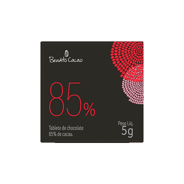 Tablete Bendito Cacao de Chocolate 85% Cacau 5g