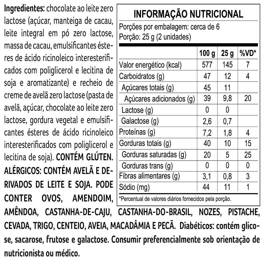 Caixa de Bombom Bless Zero Lactose Avel&atilde; 160g, , large. image number 1