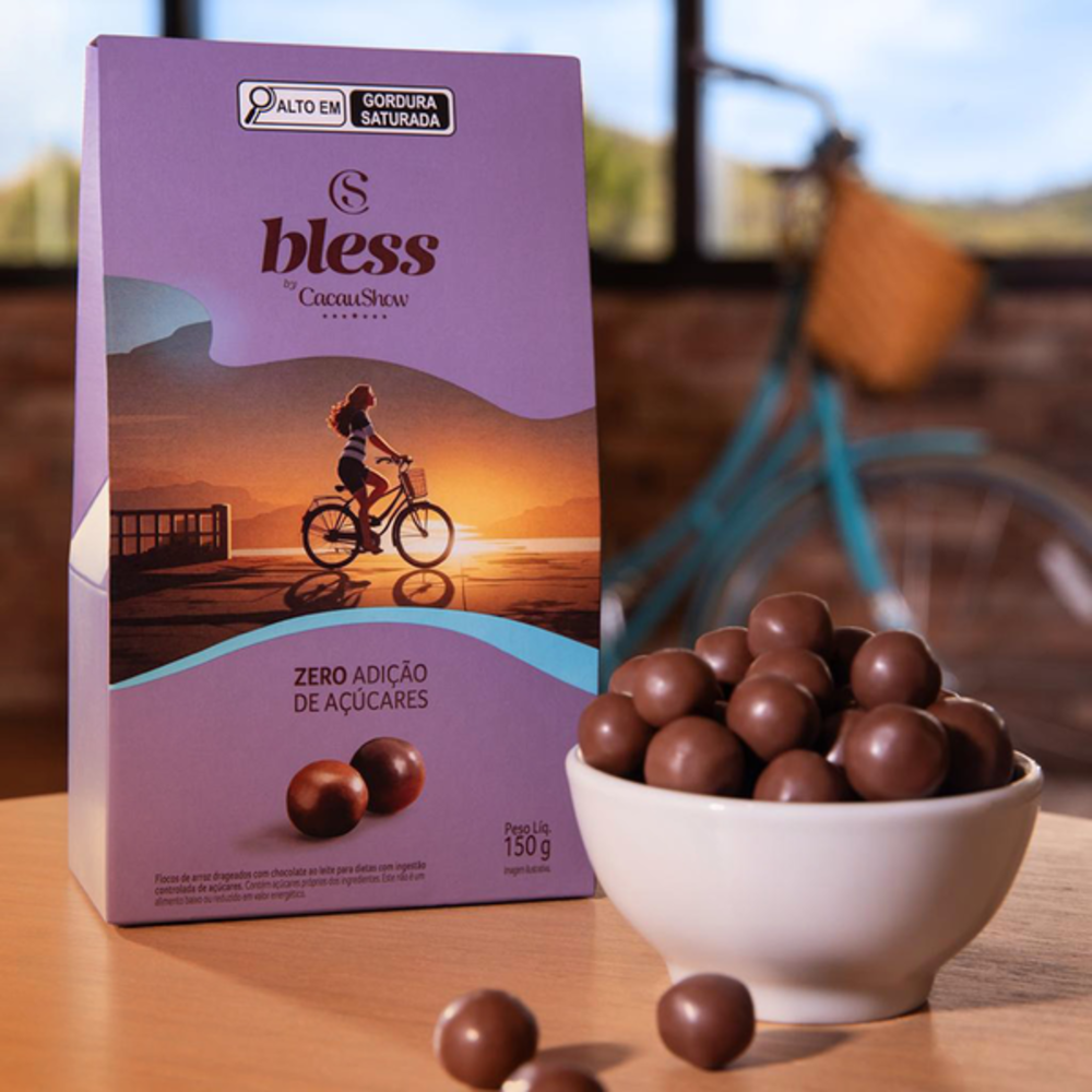 Drageado Bless Zero Adi&ccedil;&atilde;o de A&ccedil;&uacute;car ao Leite 150g, , large. image number 1
