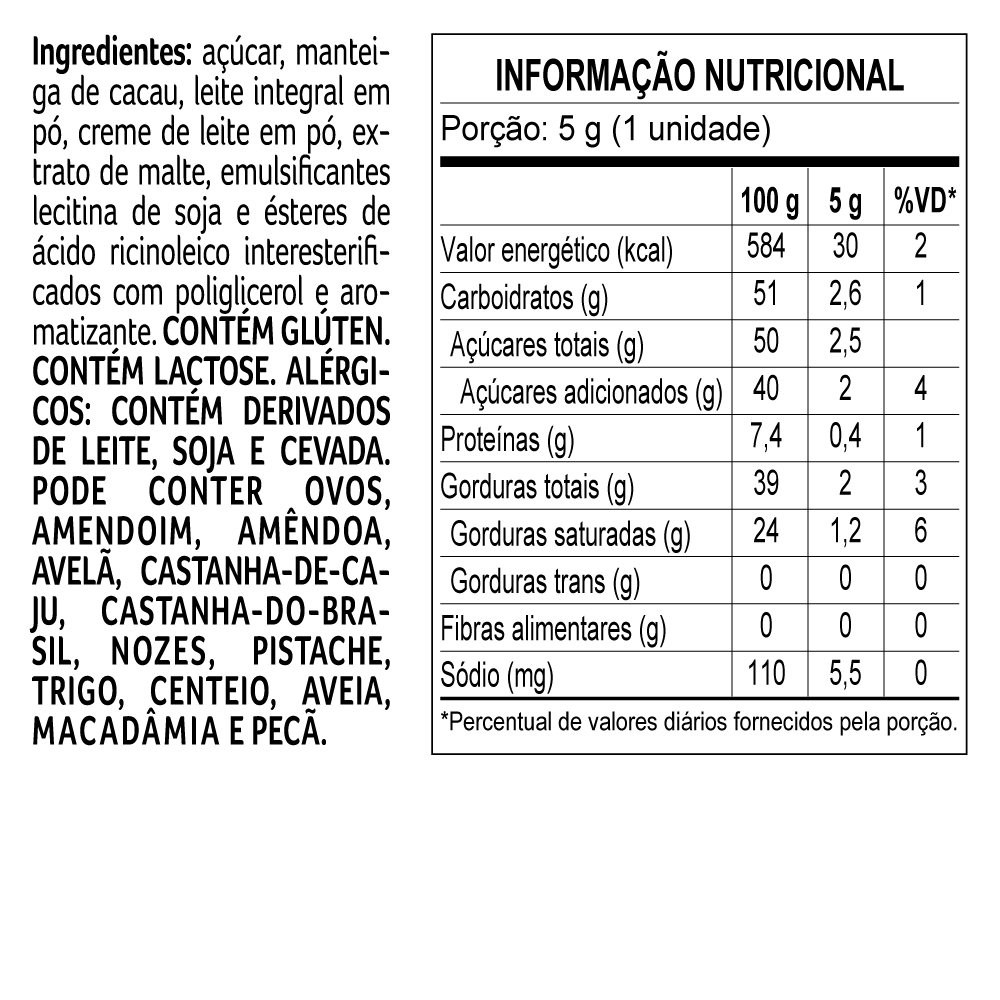 Tablete laCreme de Chocolate Branco 5g, , large. image number 1