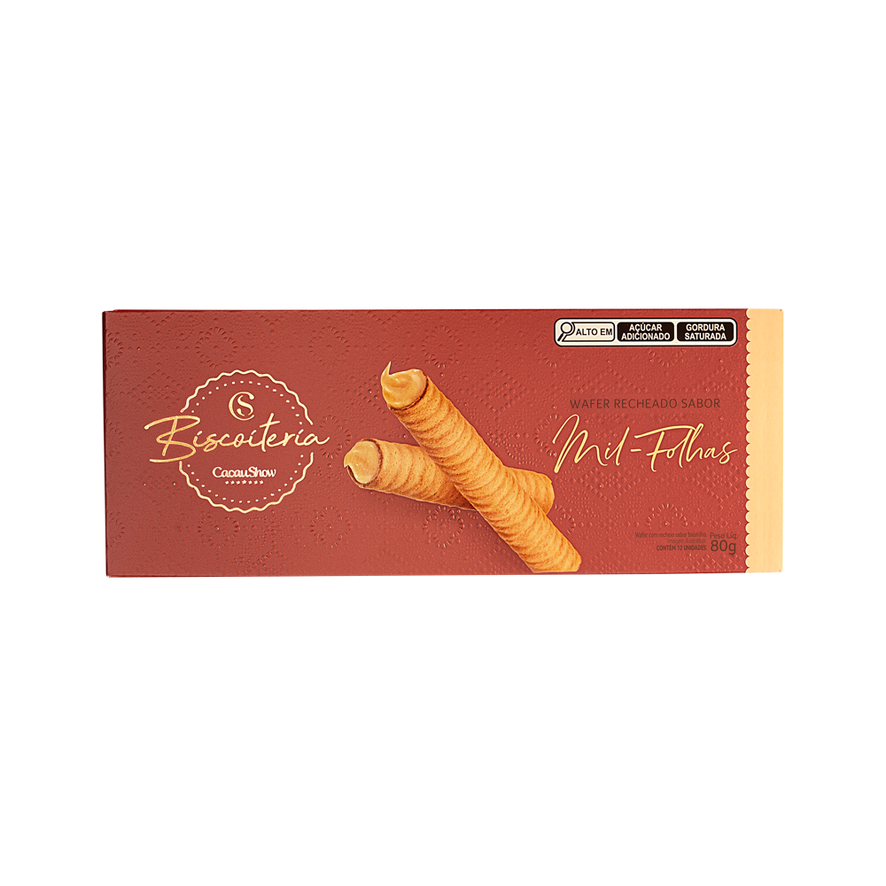 Wafer Biscoiteria Mil-Folhas 80g, , large. image number 0