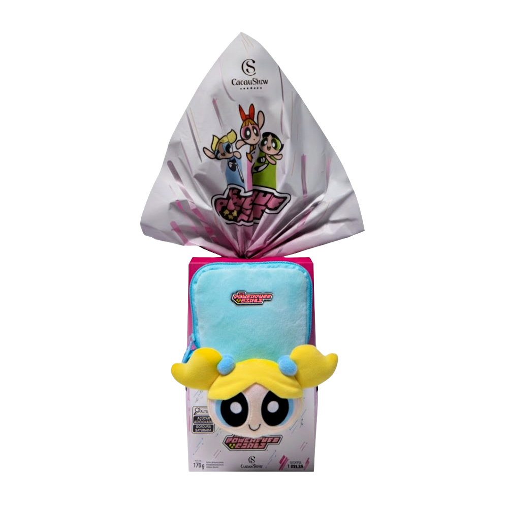 Ovo de P&aacute;scoa ao Leite Meninas Superpoderosas Bolsa Lindinha 170g, , large. image number 0