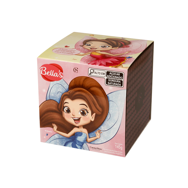Cubo com Bombons Bella's ao Leite 145g