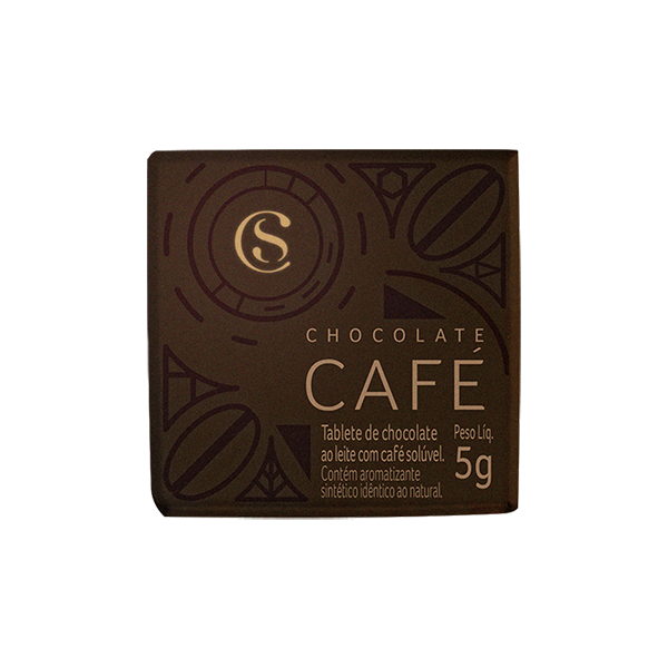 Tablete de Chocolate ao Leite Caf&eacute; 5g