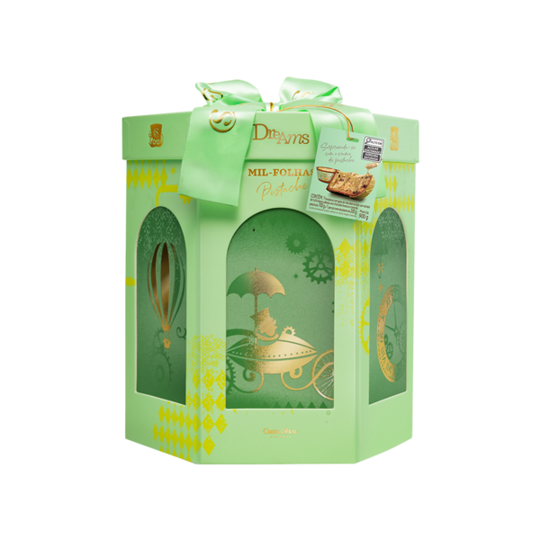 Panetone Dreams Mil-Folhas Pistache 900g