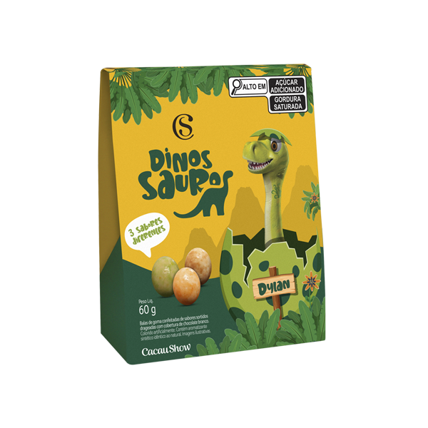 Caixa de Drageados Dinossauros 60g
