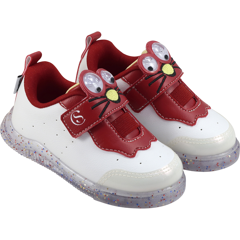 T&ecirc;nis Infantil Pampili Chocomonstros Fil&oacute; Branco, , large. image number 0