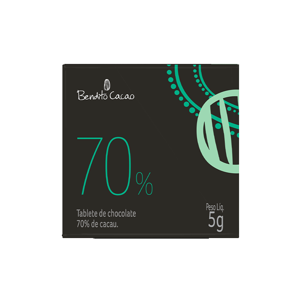 Tablete Bendito Cacao de Chocolate 70% Cacau 5g